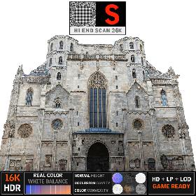 Gothic Cathedral Facade 24K